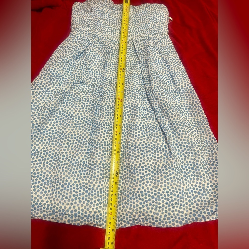 J. Crew Blue and White Pleated Sundress 100% coton - Picture 5 of 5